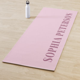 Moderne gedurfde typografie Pastel Roze Eenvoudig Yogamat