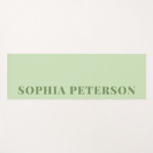 Moderne gedurfde typografie Sage Green Custom Yogamat (Voorkant (horizontaal))