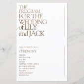 Moderne gedurfde typografie Save the Date-programm (Achterkant)