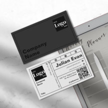 Moderne gedurfde typografie zwart-wit QR-code