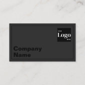 Moderne gedurfde typografie zwart-wit QR-code Visitekaartje (Achterkant)