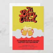 Moderne gedurfde uitnodiging voor vrijgezellenfees (Voorkant / Achterkant)