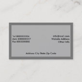 Moderne gedurfde Visitekaartjes. Visitekaartje (Achterkant)