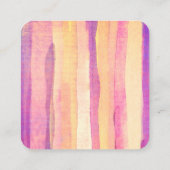 moderne gedurfde waterverf streept kleurrijk abstr vierkante visitekaartje (Achterkant)