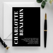 Moderne gedurfde witte en zwarte minimalistische b kaart