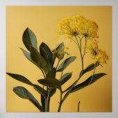 Moderne geel blad Plant kunst Poster (Voorkant)