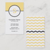 Moderne Geel en grijs Visitekaartje (Voorkant / Achterkant)