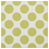Moderne geel groen en wit grote stippen stof (Swatch)