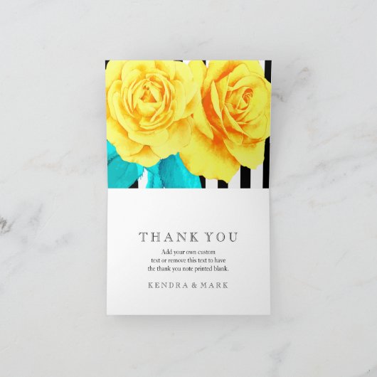 Moderne Geel nam dankt u Kaarten toe (Binnen)