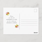 Moderne Geel Sinaasappel Bloemen Huwelijk Save the Briefkaart (Achterkant)