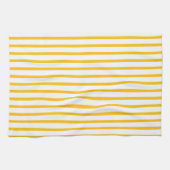 Moderne Geel Sinaasappel Streep Keukendoek Theedoek (Horizontaal)