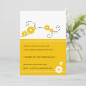 Moderne geel Vrijgezellenfeest   Kaart (Staand voorkant)