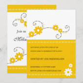 Moderne geel Vrijgezellenfeest   Kaart (Voorkant / Achterkant)