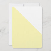 Moderne Geel Wit Goud Doop baby Kaart (Achterkant)