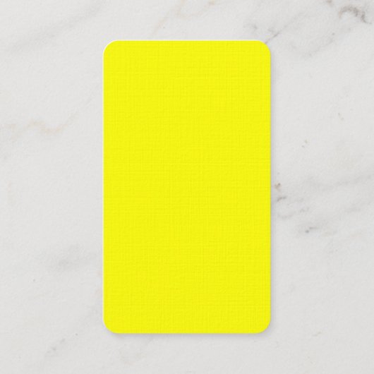 Moderne geel wit minimalistische professional visitekaartje (Achterkant)