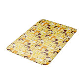 Moderne geel & zwart abstracte stijl badmat (Gekanteld)