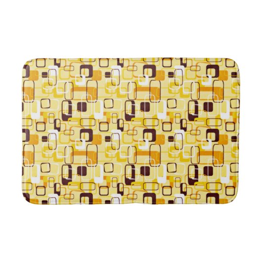 Moderne geel & zwart abstracte stijl badmat (Voorkant)
