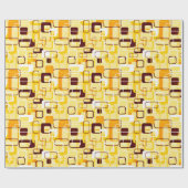 Moderne geel & zwart abstracte stijl cadeaupapier (Vlak)