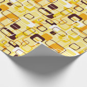 Moderne geel & zwart abstracte stijl cadeaupapier (Hoek)
