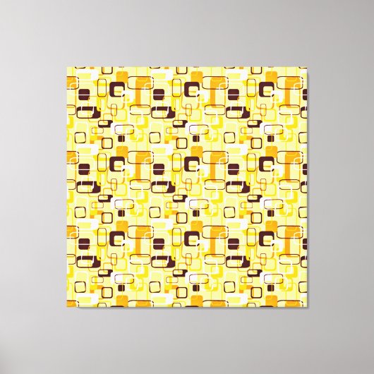 Moderne geel & zwart abstracte stijl canvas afdruk (Voorkant)