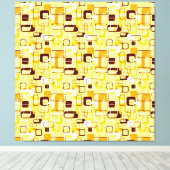 Moderne geel & zwart abstracte stijl canvas afdruk (Insitu (Houten vloer))