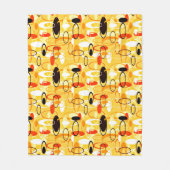 Moderne geel & zwart abstracte stijl fleece deken (Voorkant)