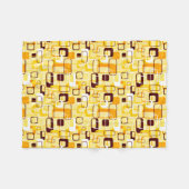 Moderne geel & zwart abstracte stijl fleece deken (Voorkant (Horizontaal))