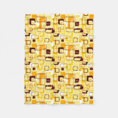 Moderne geel & zwart abstracte stijl fleece deken (Voorkant)