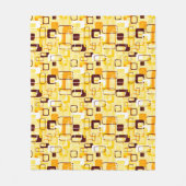 Moderne geel & zwart abstracte stijl fleece deken (Voorkant)
