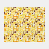 Moderne geel & zwart abstracte stijl fleece deken (Voorkant (Horizontaal))