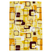 Moderne geel & zwart abstracte stijl medium cadeauzakje (Voorkant)