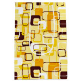 Moderne geel & zwart abstracte stijl medium cadeauzakje (Achterkant)