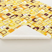 Moderne geel & zwart abstracte stijl sherpa deken (3/4)