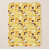 Moderne geel & zwart abstracte stijl sherpa deken (Voorkant)