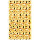 Moderne geel & zwart abstracte stijl tafelkleed (Voorkant)