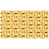 Moderne geel & zwart abstracte stijl tafelkleed (Voorkant (Horizontaal))