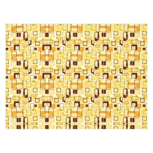 Moderne geel & zwart abstracte stijl tafelkleed (Voorkant (Horizontaal))