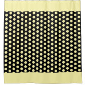 Moderne Geel Zwarte Stippen Douchegordijn (Voorkant)