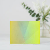 Moderne geelgeometrische gradatie briefkaart (Staand voorkant)