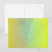Moderne geelgeometrische gradatie briefkaart (Voorkant / Achterkant)