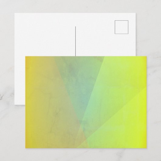 Moderne geelgeometrische gradatie briefkaart (Voorkant / Achterkant)