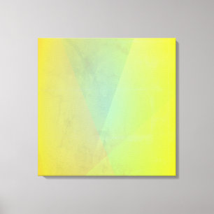 Moderne geelgeometrische gradatie canvas afdruk