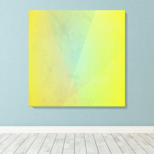 Moderne geelgeometrische gradatie canvas afdruk (Insitu (Houten vloer))