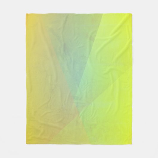 Moderne geelgeometrische gradatie fleece deken (Voorkant)