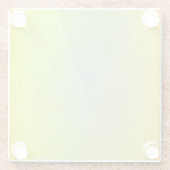 Moderne geelgeometrische gradatie glazen onderzetter (Achterkant)