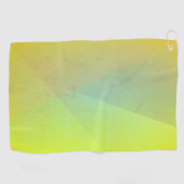 Moderne geelgeometrische gradatie golfhanddoek (Horizontaal)