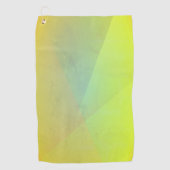 Moderne geelgeometrische gradatie golfhanddoek (Voorkant)