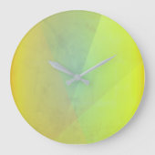 Moderne geelgeometrische gradatie grote klok (Voorkant)