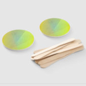 Moderne geelgeometrische gradatie handwaaier (Niet-gemonteerd)