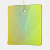 Moderne geelgeometrische gradatie keramisch ornament (Links)
